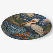 ヴィンテージ白海鳥 ペーパープレート (アングル)