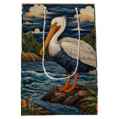 ヴィンテージ白海鳥 ミディアムペーパーバッグ (裏面)