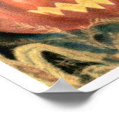 ヴィンテージ白熱［赤熱］光を放つハロウィーンジャッキ – O – ランタンポスター ポスター (角)