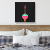 ヴィンテージ白熱［赤熱］光を放つバブルライト キャンバスプリント (インサイチュ (寝室))