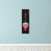 ヴィンテージ白熱［赤熱］光を放つバブ独身のルライト キャンバスプリント (インサイチュ (ウッドフロア))