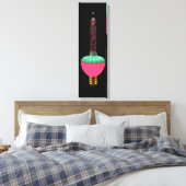 ヴィンテージ白熱［赤熱］光を放つバブ独身のルライト キャンバスプリント (インサイチュ (寝室))