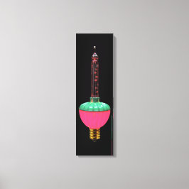 ヴィンテージ白熱［赤熱］光を放つバブ独身のルライト キャンバスプリント