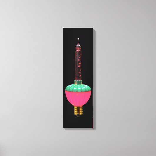 ヴィンテージ白熱［赤熱］光を放つバブ独身のルライト キャンバスプリント (正面)