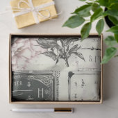 ヴィンテージ白牡丹と蝶 薄葉紙 (ギフト)