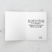 ヴィンテージ白猫カップル夫婦周年記念 カード (内部)