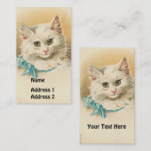 ヴィンテージ白猫 名刺 (正面/裏面)