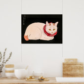 ヴィンテージ白猫 – 高橋笑亭 ポスター (キッチン)