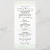 ヴィンテージ白紫陽花結婚式プログラム プログラム (裏面)