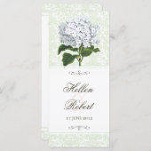 ヴィンテージ白紫陽花結婚式プログラム プログラム (正面/裏面)