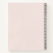 ヴィンテージ白色赤面ピンクブルゴーニュプロテアフローラ ノートブック (裏面)