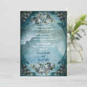 ヴィンテージ白花曇り空ロマンチック結婚ズ 招待状 (スタンド正面)