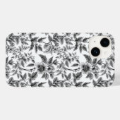 ヴィンテージ白花柄シダ Case-Mate iPhoneケース (裏面 (横))