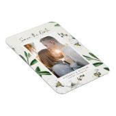 ヴィンテージ白花植物写真保存日 マグネット (右側)