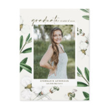 ヴィンテージ白花植物写真卒業