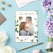 ヴィンテージ白花植物写真 アクリル招待状 (インサイチュ (ウェディング))