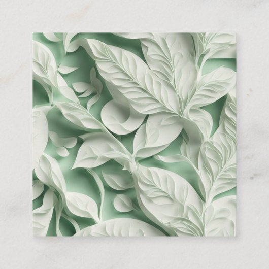 ヴィンテージ白葉緑植物学QRコード エンクロージャーカード (裏面)