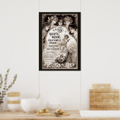 ヴィンテージ白薔薇せっけん広告 ポスター (キッチン)