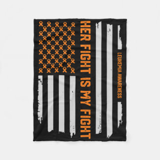 ヴィンテージ白血病認識度アメリカ国旗Tギフト フリースブランケット