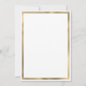 ヴィンテージ白金ゴールドフローラレースブライダルシャワー 招待状 (裏面)