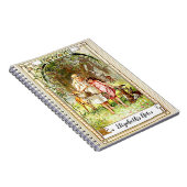 ヴィンテージ白雪及びバラ赤パーソナライズされた ノートブック (右側)