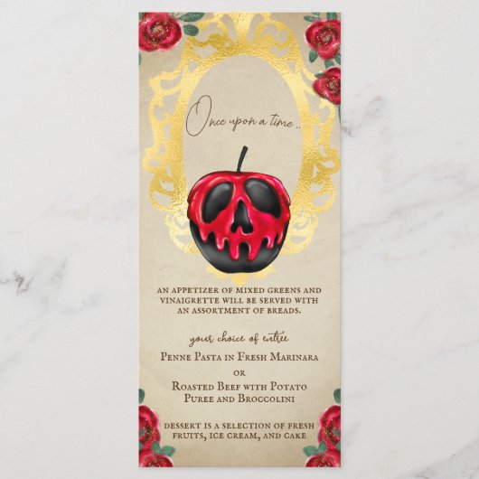 ヴィンテージ白雪童話毒リンゴ メニュー (正面)