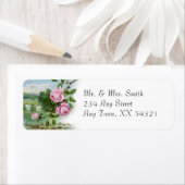 ヴィンテージ白鳥とバラ ラベル (インサイチュ)