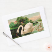 ヴィンテージ白鳥の湖 長方形シール (封筒)