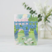 ヴィンテージ白鳥カード ポストカード (スタンド正面)