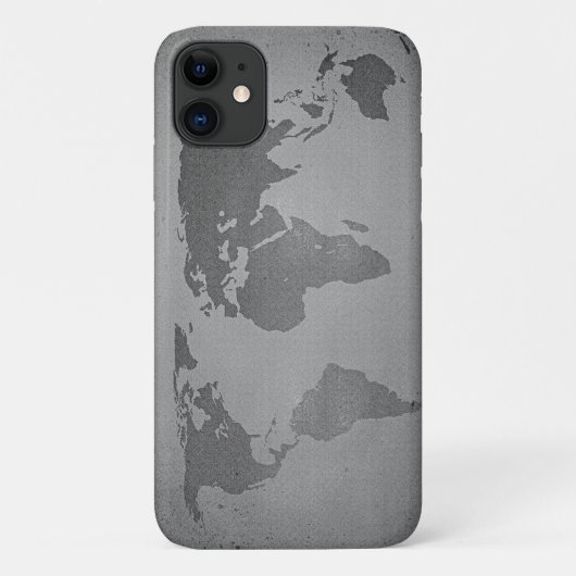 ヴィンテージ白黒の世界地図 Case-Mate iPhoneケース (裏面)