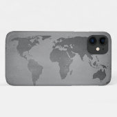 ヴィンテージ白黒の世界地図 Case-Mate iPhoneケース (裏面(横))