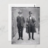 ヴィンテージ白黒の刑事男性マグ・ショット ポストカード (正面/裏面)