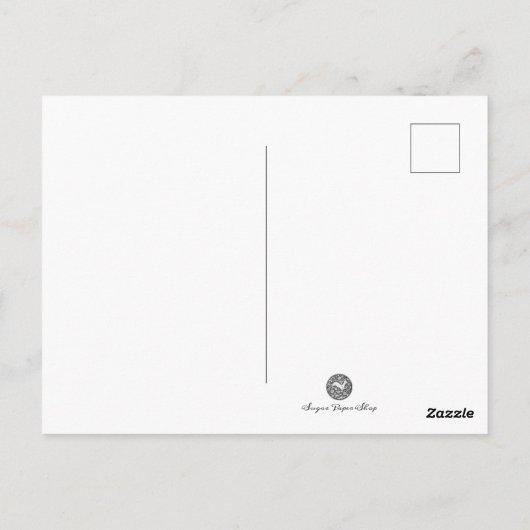 ヴィンテージ白黒の刑事男性マグ・ショット ポストカード (裏面)