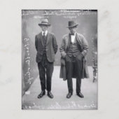 ヴィンテージ白黒の刑事男性マグ・ショット ポストカード (正面)