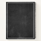 ヴィンテージ白黒の黒板ファミリー料理本 ノートブック (裏面)