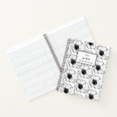 ヴィンテージ白黒アノネス柄ノートブック ノートブック (内部)