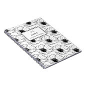 ヴィンテージ白黒アノネス柄ノートブック ノートブック (右側)