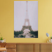 ヴィンテージ白黒エッフェルタワーinパリ キャンバスプリント (インサイチュ (リビング))