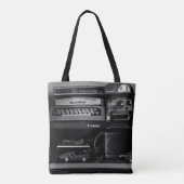ヴィンテージ白黒カメラ トートバッグ (裏面)
