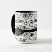 ヴィンテージ白黒カントリー マグカップ (正面左)