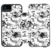 ヴィンテージ白黒カントリー INCIPIO iPhoneウォレットケース (フォリオオープン)