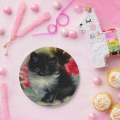 ヴィンテージ白黒キットン絵画ズ ペーパープレート (パーティー)