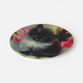 ヴィンテージ白黒キットン絵画ズ ペーパープレート (アングル)