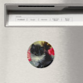 ヴィンテージ白黒キットン絵画ズ マグネット (インサイチュ (食洗機))