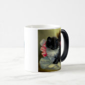 ヴィンテージ白黒キットン絵画ズ モーフィングマグカップ (正面右)