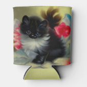 ヴィンテージ白黒キットン絵画ズ 缶クーラー (正面)