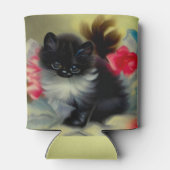 ヴィンテージ白黒キットン絵画ズ 缶クーラー (裏面)