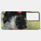 ヴィンテージ白黒キットン絵画ズ SAMSUNG GALAXYケース (左側面)