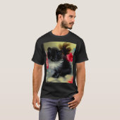 ヴィンテージ白黒キットン絵画ズ Tシャツ (正面フル)