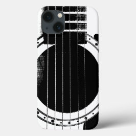 ヴィンテージ白黒ギター iPhone 13ケース